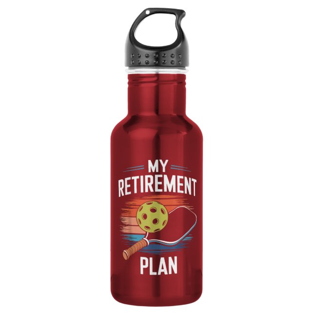 My Retirement Plan Pickleball Player 532 Ml Water Bottle (Front)