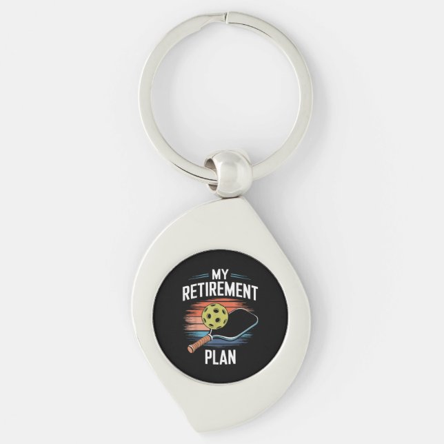 My Retirement Plan Pickleball Player Key Ring (Front)