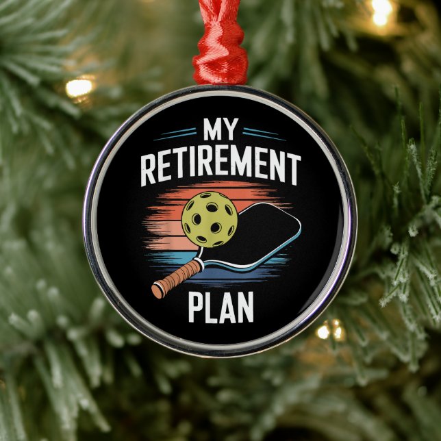 My Retirement Plan Pickleball Player Metal Tree Decoration (Tree)