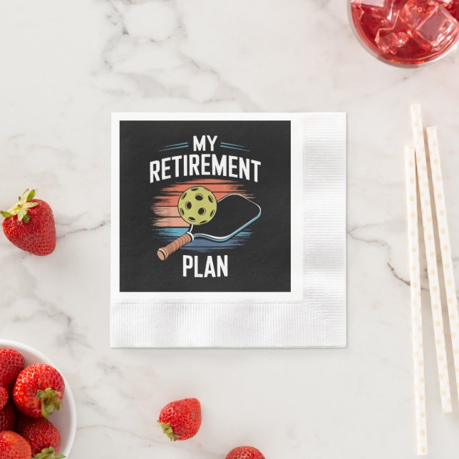 My Retirement Plan Pickleball Player Napkin (Insitu)