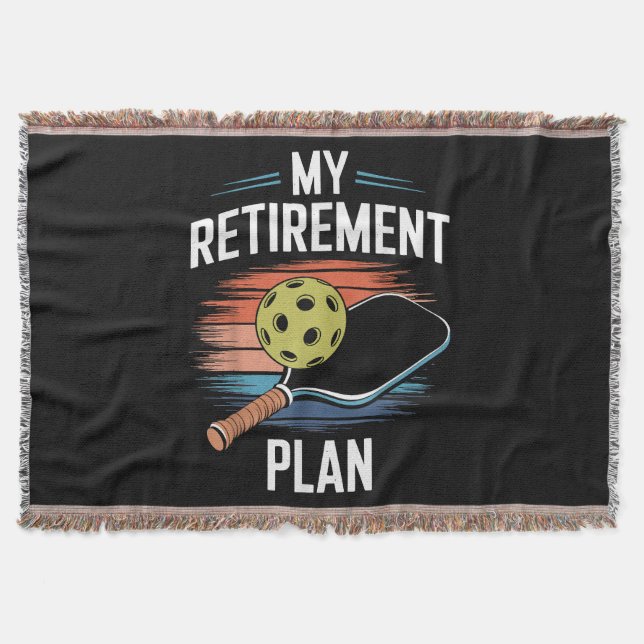 My Retirement Plan Pickleball Player Throw Blanket (Front)