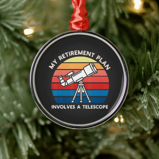 My Retiret Plan Involves A Telescope Metal Tree Decoration (Tree)