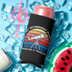 My Retiret Plan Involves A Telescope Seltzer Can Cooler