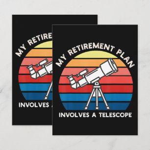 My Retiret Plan Involves A Telescope Thank You Card