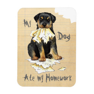 My Rottweiler Ate my Homework Magnet
