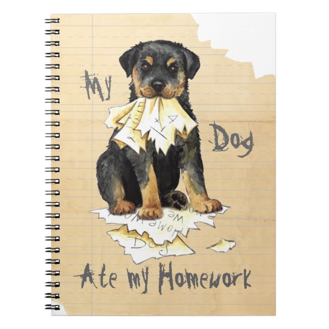 My Rottweiler Ate my Homework Notebook (Front)