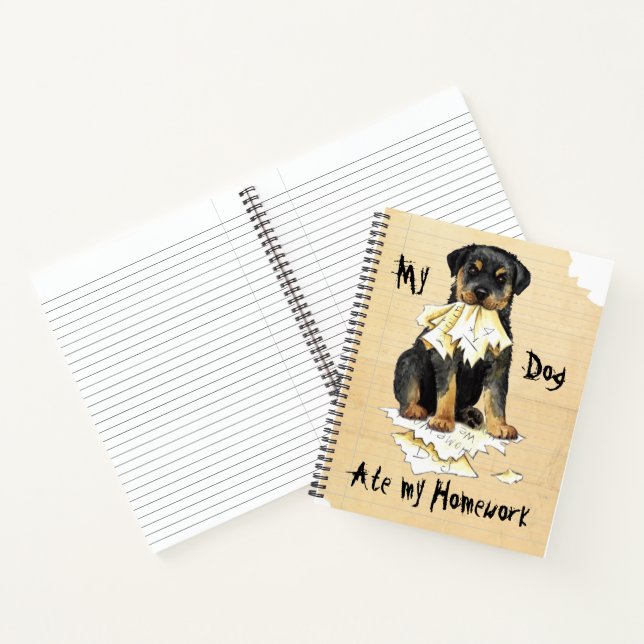 My Rottweiler Ate My Homework Notebook (Inside)