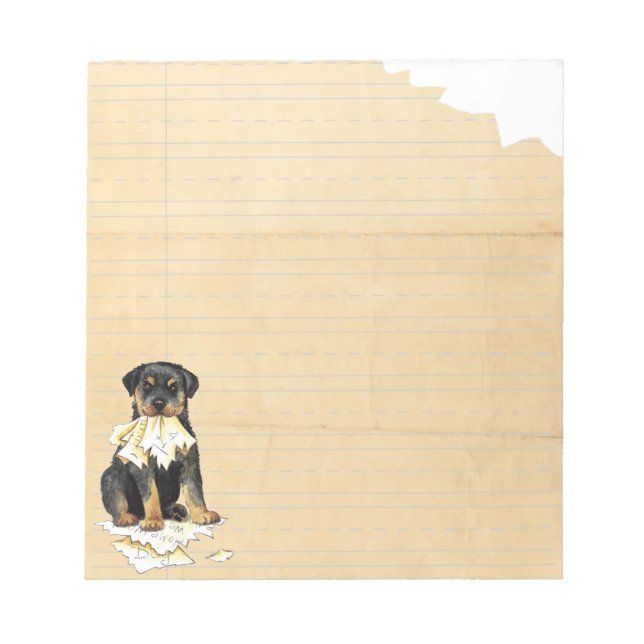 My Rottweiler Ate my Homework Notepad (Front)