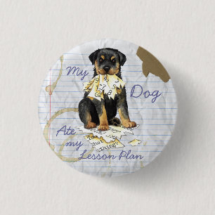 My Rottweiler Ate My Lesson Plan 3 Cm Round Badge