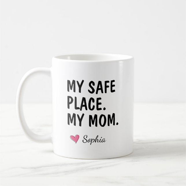 My Safe Place My Mum Personalised Coffee Mug (Left)