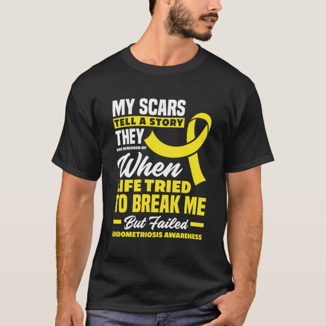 My Scars Tell A Story Endometriosis Awareness Endo T-Shirt (Front)