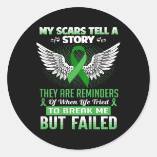 My Scars Tell A Story - Kidney Disease Awareness S Classic Round Sticker