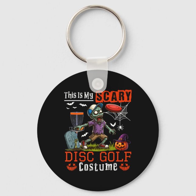My Scary Disc Golf Costume Horror Halloween Player Key Ring (Front)