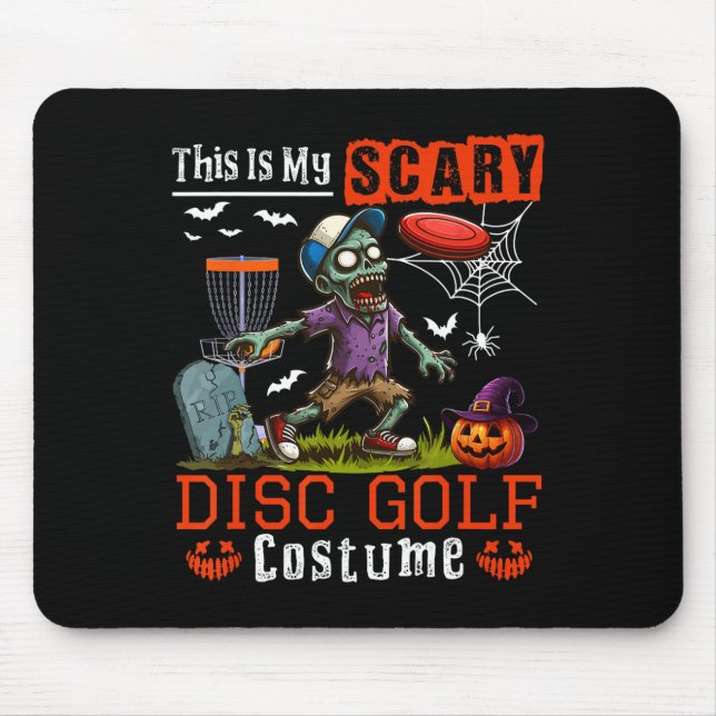 My Scary Disc Golf Costume Horror Halloween Player Mouse Pad (Front)