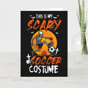 My Scary Soccer Costume Skeleton Halloween Player Card