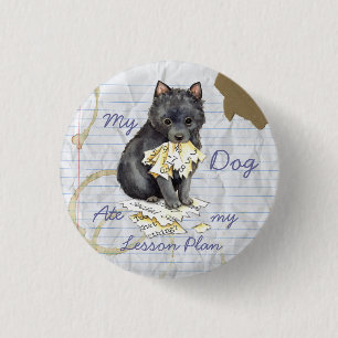 My Schipperke Ate My Lesson Plan 3 Cm Round Badge