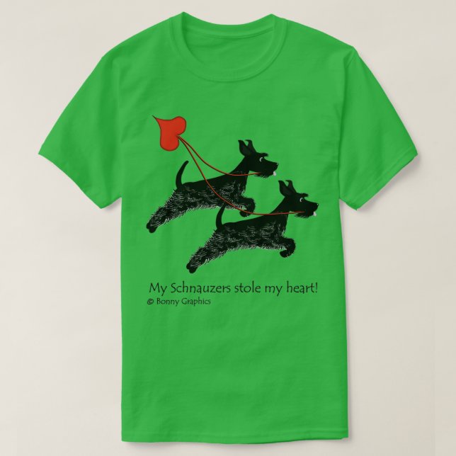 My Schnauzers stole my heart Classic TShirt (Design Front)