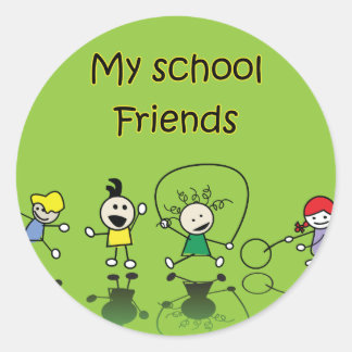 My School Friends Classic Round Sticker