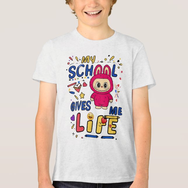 My school Life warheads Tri-Blend Shirt (Front)