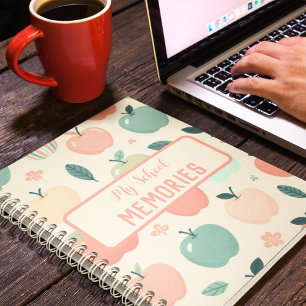 My School Memories custom apples Spiral Notebook