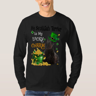 My Scottish Terrier Is My Lucky Charm Cute Dog Pat T-Shirt