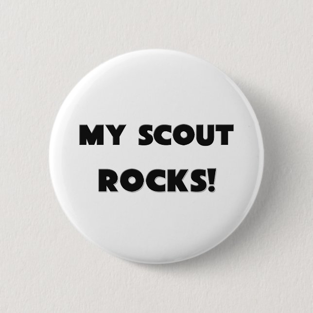 MY Scout ROCKS! 6 Cm Round Badge (Front)