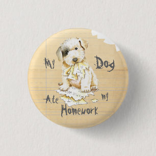 My Sealyham Terrier Ate My Homework 3 Cm Round Badge