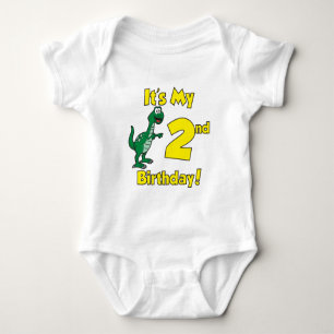My Second Birthday Dinosaur Baby Bodysuit
