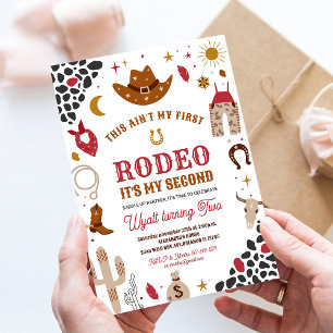 My Second Rodeo Boys 2nd Birthday Invitation