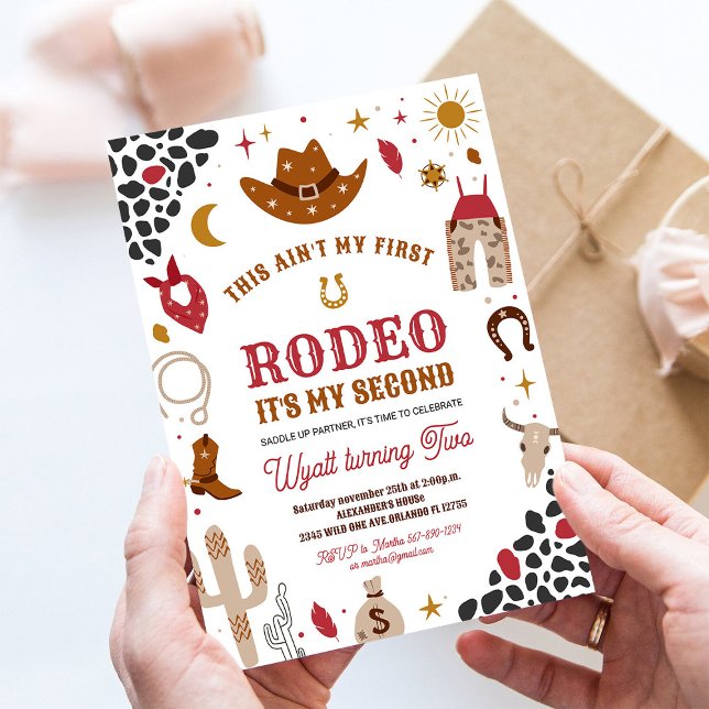 My Second Rodeo Boys 2nd Birthday Invitation (Creator Uploaded)