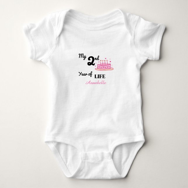 My second year of life baby bodysuit (Front)