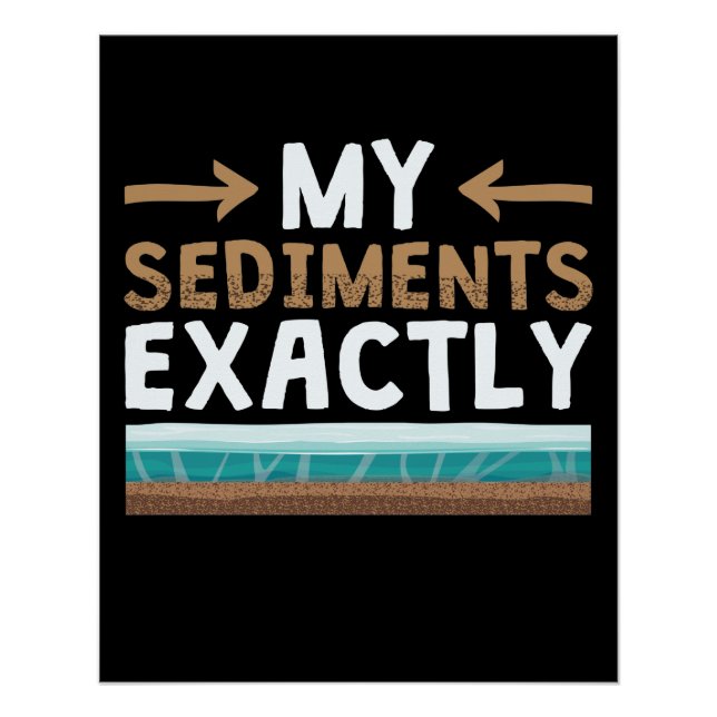 My Sediments Exactly Funny Geology Geologist Poster (Front)