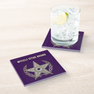 MY SELF IS THE BRAND GLASS COASTER