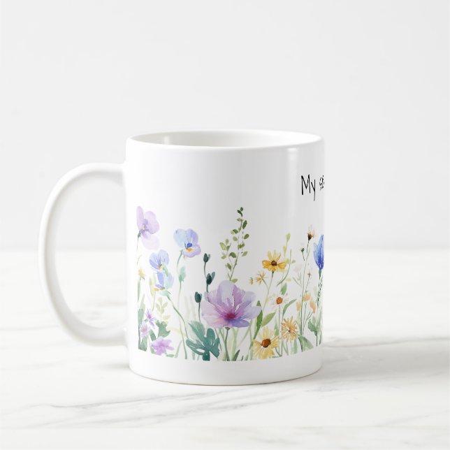 My Serenity Mug with Pretty Flowers (Left)