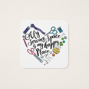 My Sewing Space is My Happy Place Card