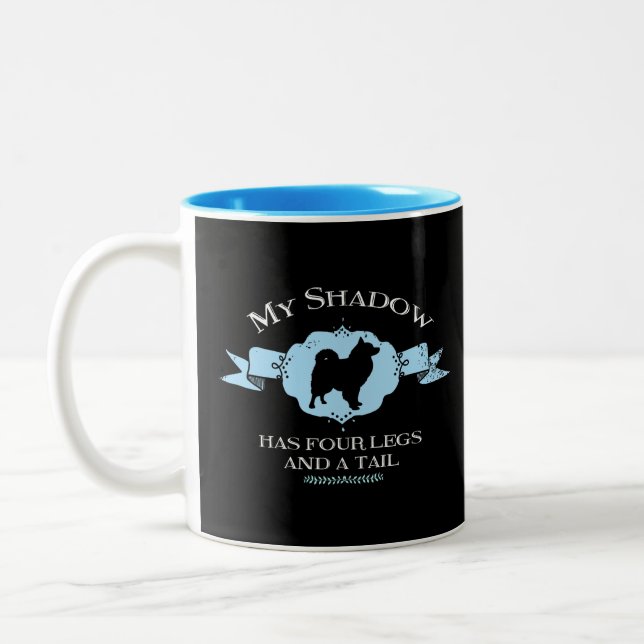My Shadow Dog Two-Tone Coffee Mug (Left)