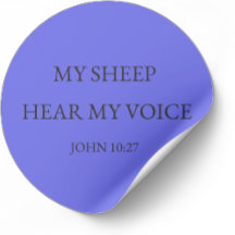 My Sheep Hear My Voice Christian Sticker