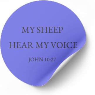 My Sheep Hear My Voice Christian Sticker