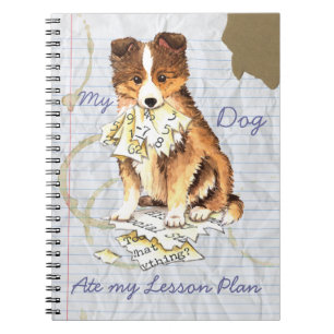 My Sheltie Ate my Lesson Plan Spiral Notebook