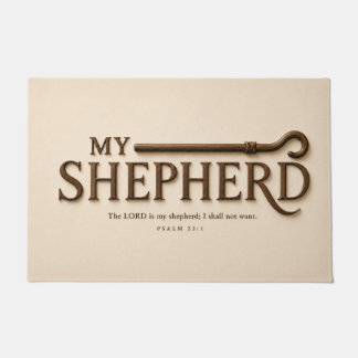MY SHEPHERD | Warm Cream | Psalm 23:1 Christian Doormat