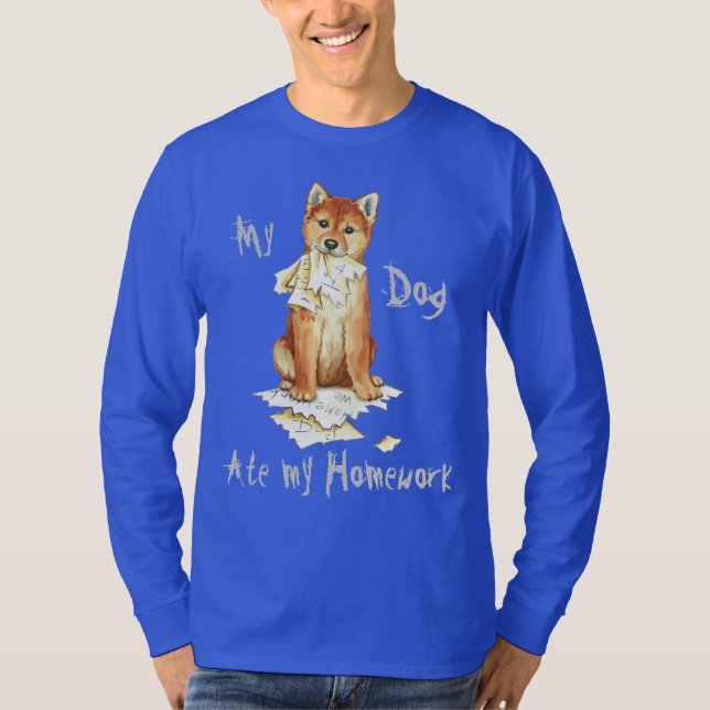 My Shiba Inu Ate My Homework T-Shirt (Front)