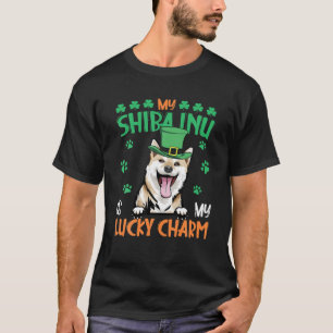 My Shiba Inu Is My Lucky Charm Irish St Patricks D T-Shirt
