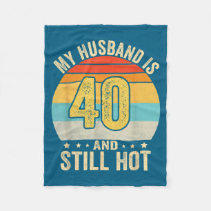 My Shirt 40th Husband Birthday Husband 40 Fleece Blanket
