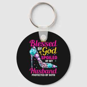 My Shirt Christian Wife Jesus Blessed God Key Ring