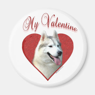 My Siberian Husky Valentine: Love Huskies Magnet