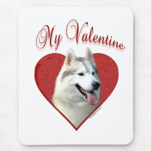 My Siberian Husky Valentine: Love Huskies Mouse Pad
