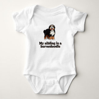 "My Sibling is a Bernedoodle" Baby One-Piece Bodysuit