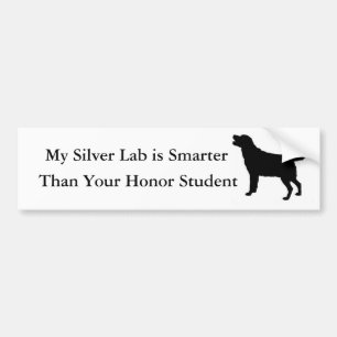 My Silver Lab is Smarter Than Your Honour Student Bumper Sticker