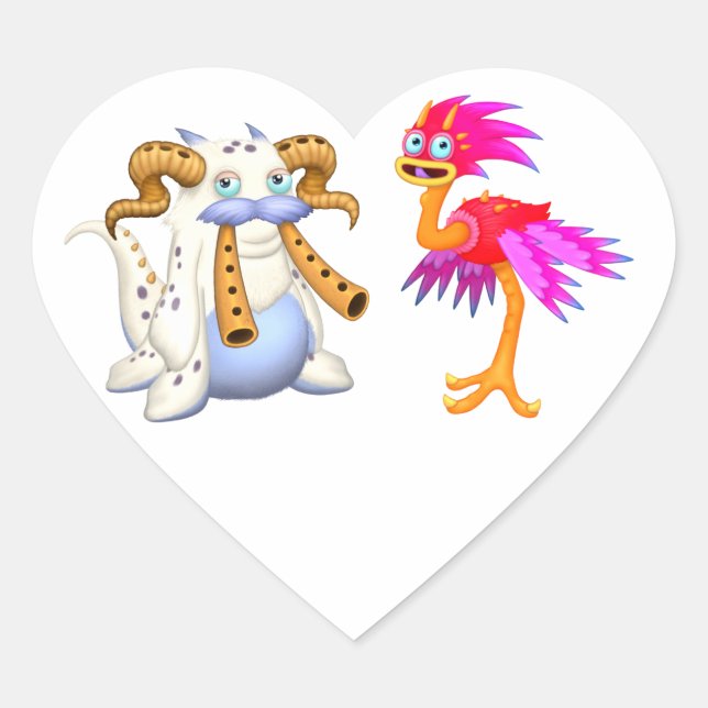 My Singing Monsters character  Heart Sticker (Front)