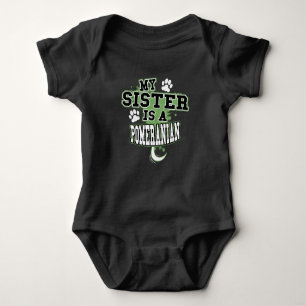 My Sister Is A Pomeranian Funny Baby Bodysuit